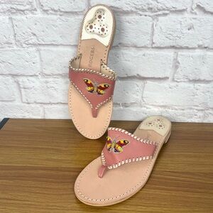 Jack Rogers Jacks Classic Butterfly Whipstitch Sandals Size 11 New!
